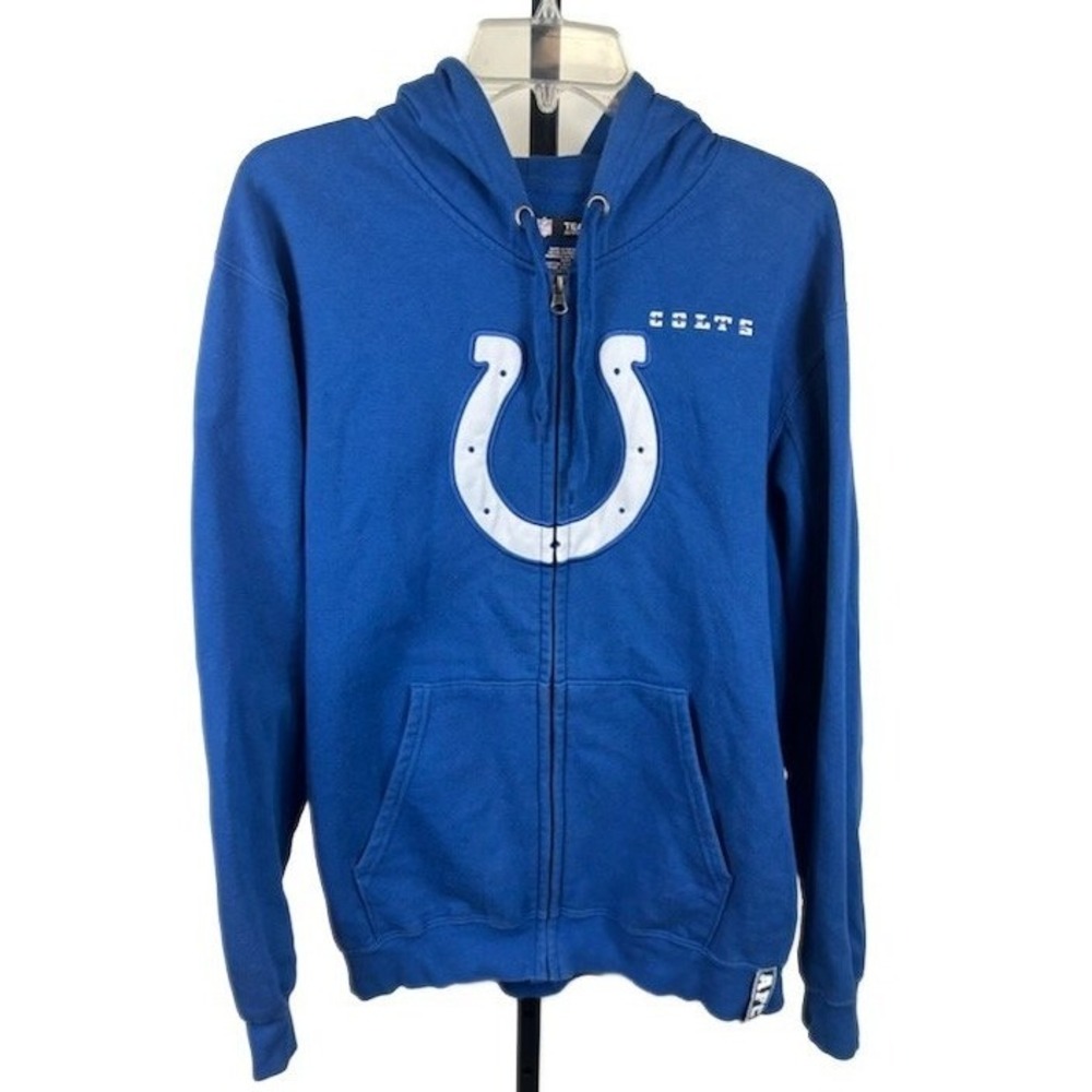 Indianapolis Colts Men's Size Large Royal Blue‎ Full Zip NFL Hoodie Sweatshirt